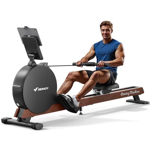 MERACH 60kg Magnetic Rowing Machine Review: Wood Frame, Big Numbers