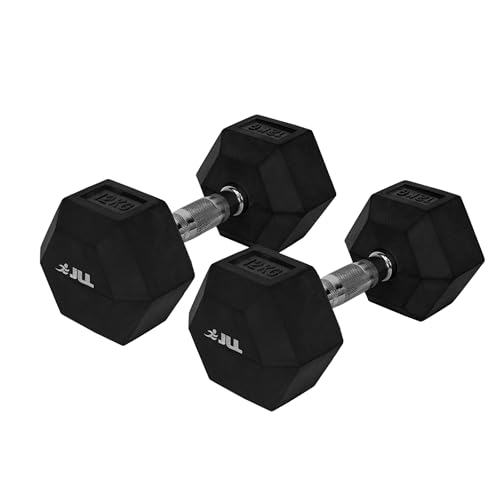 JLL Rubber Hex Dumbbells