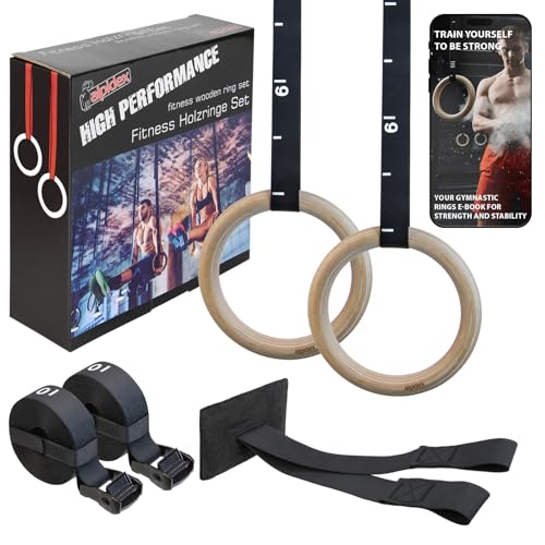 ALPIDEX Wood Gym Rings: