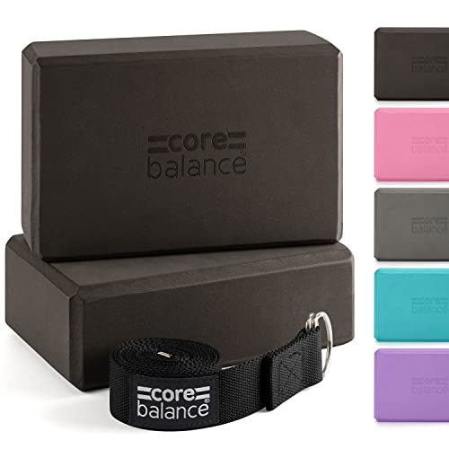Core Balance Yoga Blocks Set of 2 with Strap: