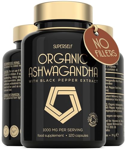 SuperSelf Organic Ashwagandha 1000mg: