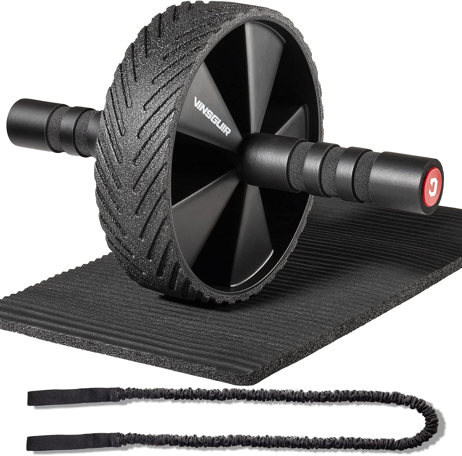 Vinsguir Ab Roller Wheel Kit with Resistance Bands: