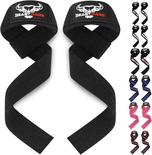 BEAST RAGE Padded Cotton Lifting Straps: