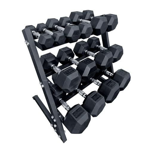 Extreme Fitness Hex Dumbbell Set & Storage Rack