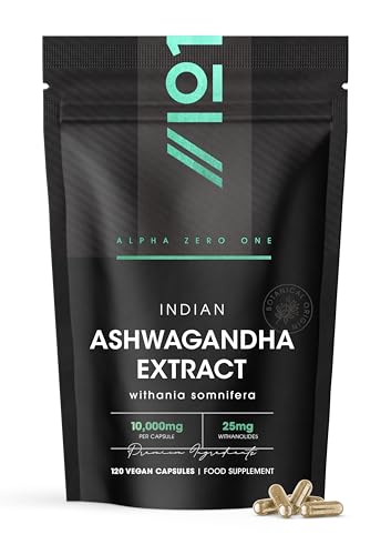 ALPHA01 Ashwagandha Extract with 5% Withanolides and BioPerine: