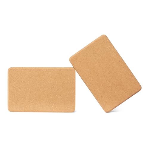 Amazon Basics Natural Cork Yoga Block, Set of 2: