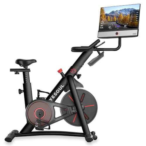 YESOUL G1M Plus exercise bike with a 21.5 inch touchscreen