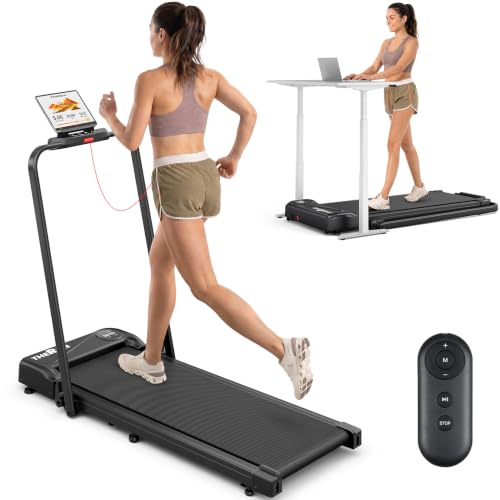 THERUN 2-in-1 walking pad treadmill, usable as an under-desk treadmill