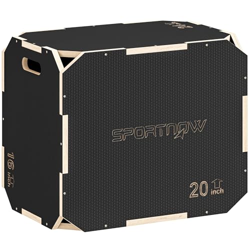 SPORTNOW 3 in 1 Wooden Plyo Box:
