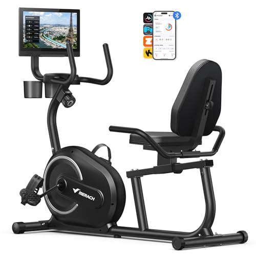 MERACH Recumbent Exercise Bike with 15.6in HD Display: